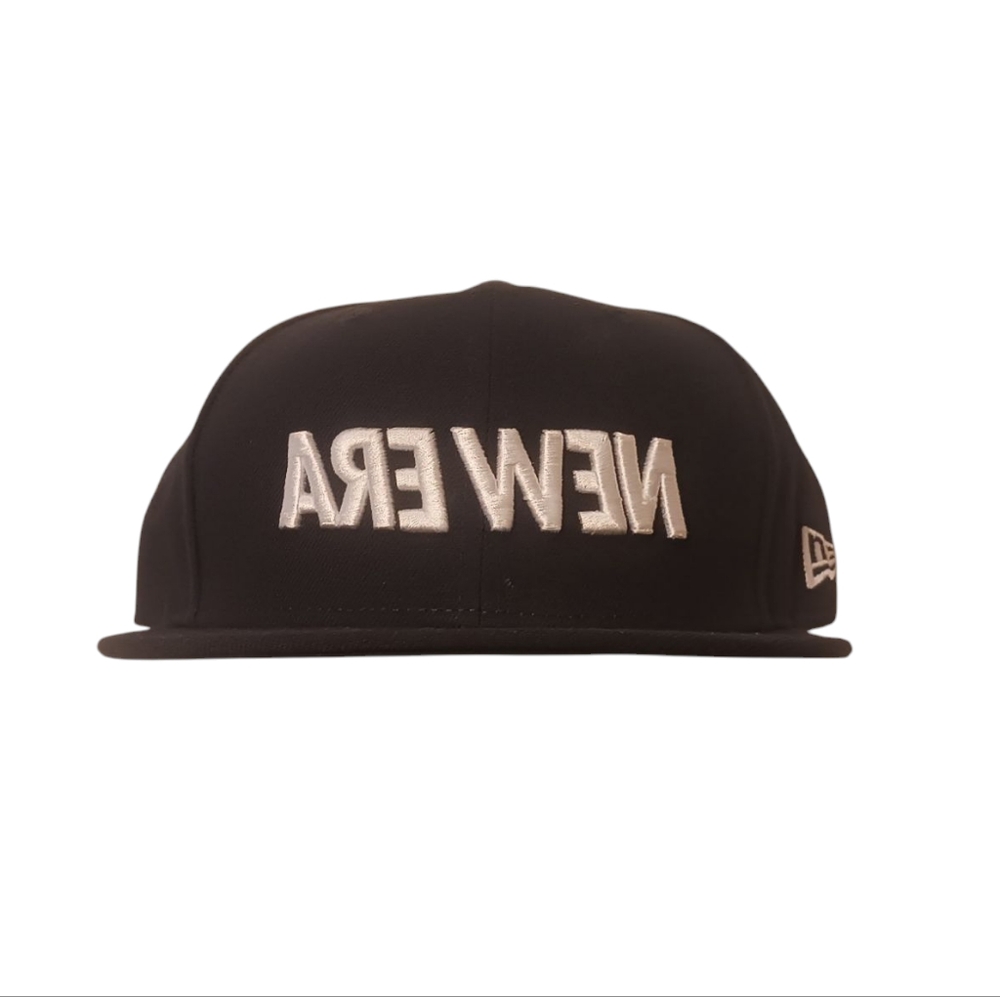 Rare Backwards Spellout New Era Logo Snapback Hat